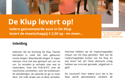 De Klup levert op!